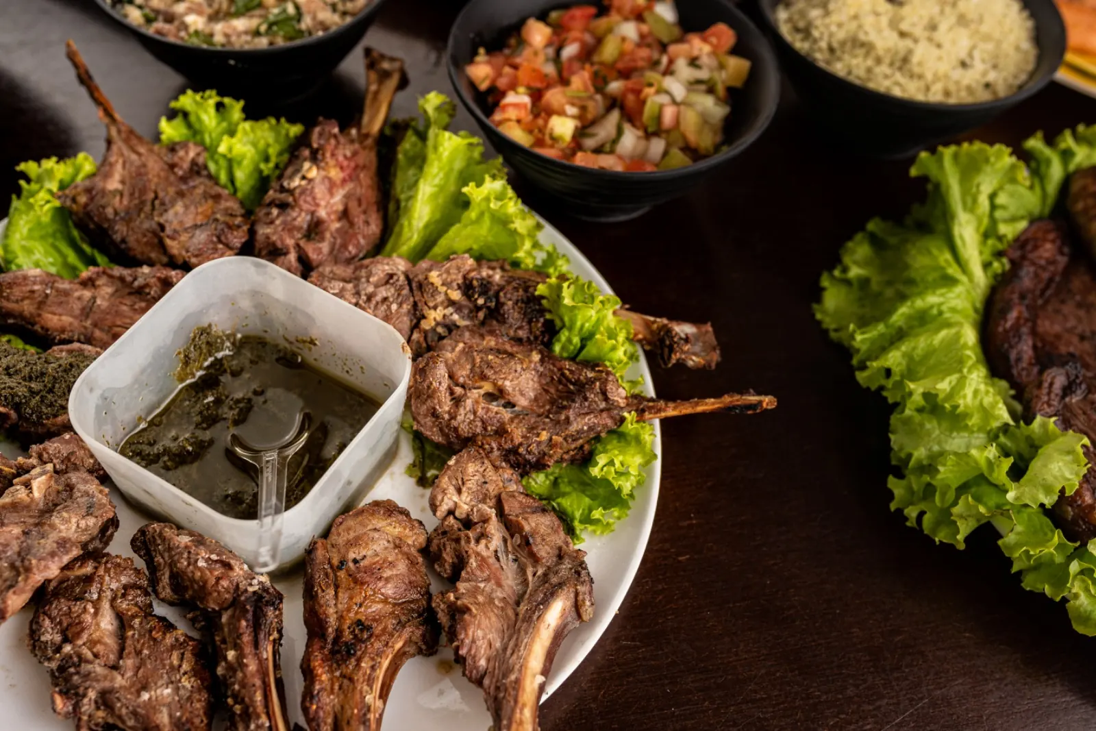 Prato servido no Sabor do Sul Grill em Santos e Praia Grande